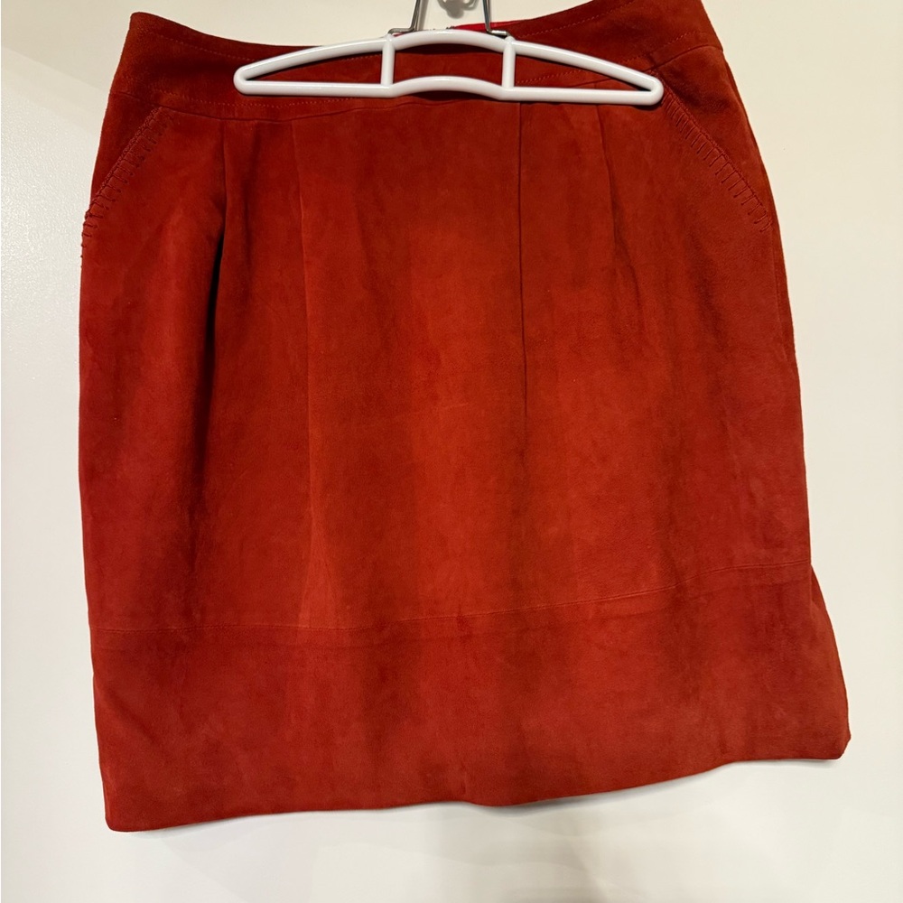St. John Rich Red Mini Skirt